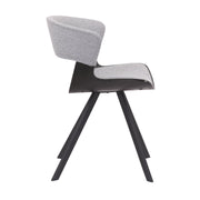 Ulric Black Wood and Metal Modern Dining Room Accent Chair in Gray - Furniture City (CA)l