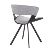 Ulric Black Wood and Metal Modern Dining Room Accent Chair in Gray - Furniture City (CA)l