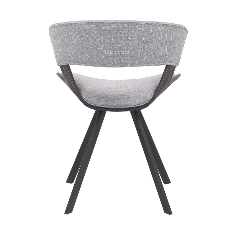 Ulric Black Wood and Metal Modern Dining Room Accent Chair in Gray - Furniture City (CA)l