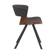 Ulric Wood and Metal Modern Dining Room Accent Chair in Charcoal Gray - Furniture City (CA)l