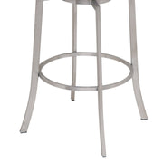 Viper 30" Bar Height Swivel Black Faux Leather and Brushed Stainless Steel Bar Stool - Furniture City (CA)l