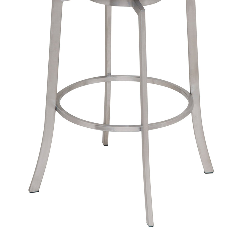Viper 30" Bar Height Swivel Black Faux Leather and Brushed Stainless Steel Bar Stool - Furniture City (CA)l