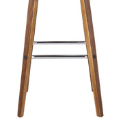 Vienna 26" Swivel Counter Stool in Walnut Wood Finish with Brown Faux Leather - Furniture City (CA)l