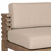 Vivid Outdoor Patio Bar Stool in Light Eucalyptus Wood with Taupe Olefin Cushions - Furniture City (CA)l
