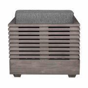 Vivid Outdoor Patio Chair in Gray Eucalyptus Wood with Gray Olefin Cushions - Furniture City (CA)l