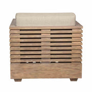 Vivid Outdoor Patio Chair in Light Eucalyptus Wood with Taupe Olefin Cushions - Furniture City (CA)l