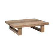 Vivid Outdoor Patio Coffee Table in Light Eucalyptus Wood - Furniture City (CA)l