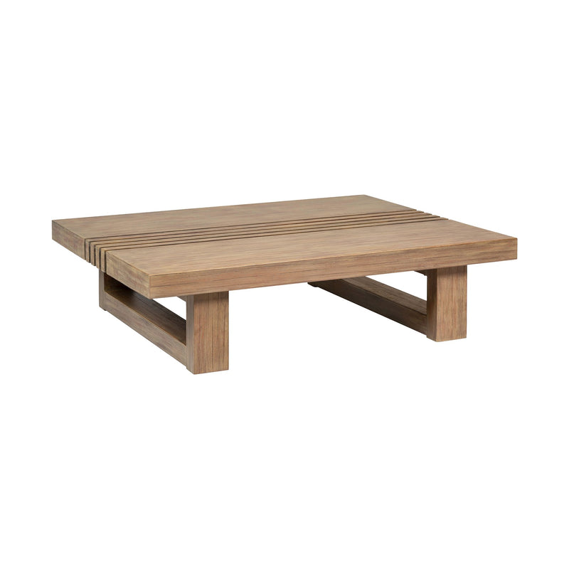 Vivid Outdoor Patio Coffee Table in Light Eucalyptus Wood - Furniture City (CA)l