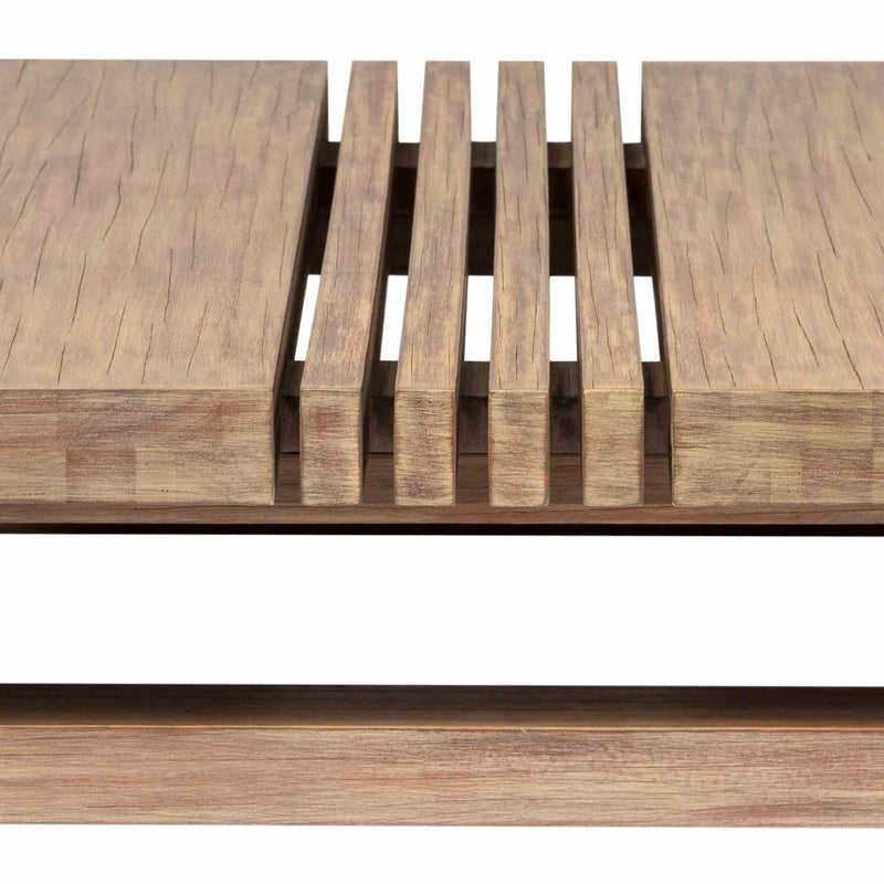 Vivid Outdoor Patio Coffee Table in Light Eucalyptus Wood - Furniture City (CA)l