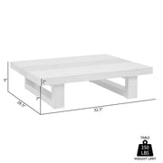 Vivid Outdoor Patio Coffee Table in Light Eucalyptus Wood - Furniture City (CA)l