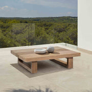 Vivid Outdoor Patio Coffee Table in Light Eucalyptus Wood - Furniture City (CA)l