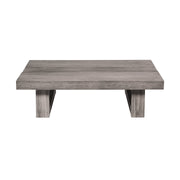 Vivid Outdoor Patio Coffee Table in Gray Eucalyptus Wood - Furniture City (CA)l