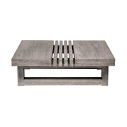 Vivid Outdoor Patio Coffee Table in Gray Eucalyptus Wood - Furniture City (CA)l
