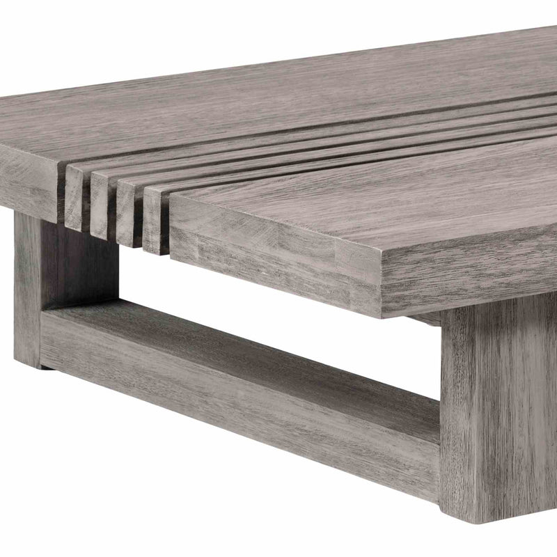 Vivid Outdoor Patio Coffee Table in Gray Eucalyptus Wood - Furniture City (CA)l