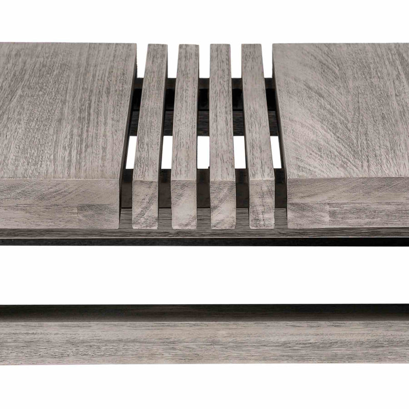 Vivid Outdoor Patio Coffee Table in Gray Eucalyptus Wood - Furniture City (CA)l