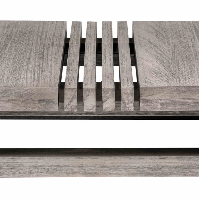 Vivid Outdoor Patio Coffee Table in Gray Eucalyptus Wood