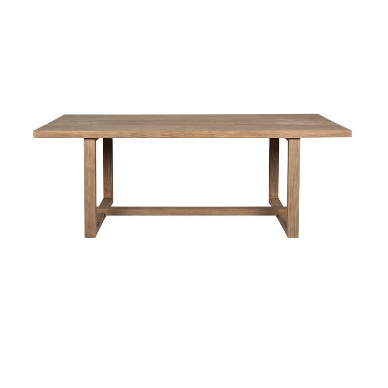 Vivid Outdoor Patio Dining Table in Light Eucalyptus Wood - Furniture City (CA)l