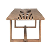 Vivid Outdoor Patio Dining Table in Light Eucalyptus Wood - Furniture City (CA)l
