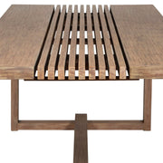 Vivid Outdoor Patio Dining Table in Light Eucalyptus Wood - Furniture City (CA)l