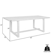 Vivid Outdoor Patio Dining Table in Light Eucalyptus Wood - Furniture City (CA)l