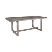 Vivid Outdoor Patio Dining Table in Gray Eucalyptus Wood - Furniture City (CA)l