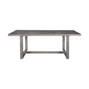Vivid Outdoor Patio Dining Table in Gray Eucalyptus Wood - Furniture City (CA)l