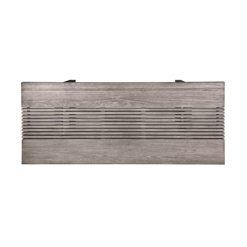 Vivid Outdoor Patio Dining Table in Gray Eucalyptus Wood - Furniture City (CA)l