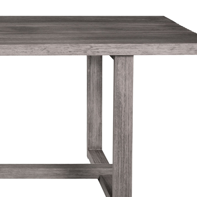 Vivid Outdoor Patio Dining Table in Gray Eucalyptus Wood - Furniture City (CA)l