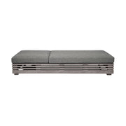 Vivid Outdoor Patio Chaise Lounge Chair in Gray Eucalyptus Wood with Gray Olefin Cushions - Furniture City (CA)l