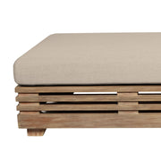 Vivid Outdoor Patio Chaise Lounge Chair in Light Eucalyptus Wood with Taupe Olefin Cushions - Furniture City (CA)l