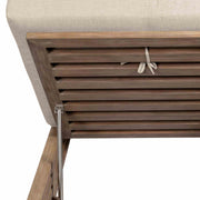 Vivid Outdoor Patio Chaise Lounge Chair in Light Eucalyptus Wood with Taupe Olefin Cushions - Furniture City (CA)l