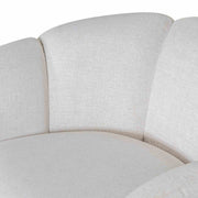 Violet Accent Chair in Soft Oat Fabric with Natural Wood Finish and Rattan Back - Furniture City (CA)l
