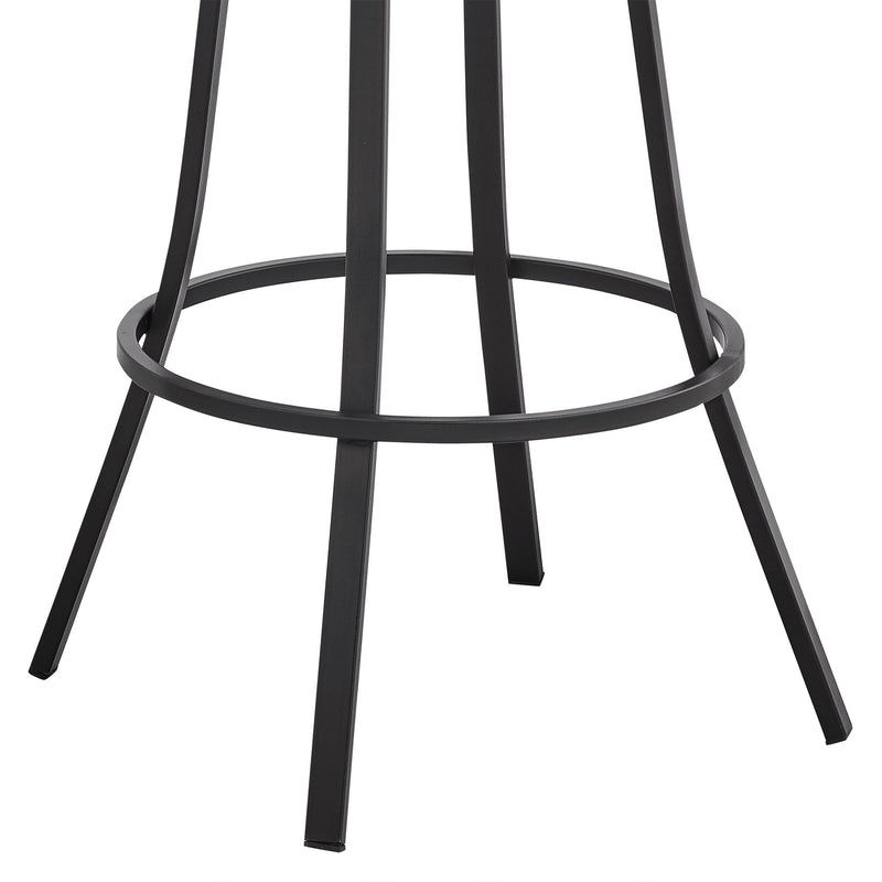 Valerie 30" Swivel Brown Faux Leather and Java Brown Metal Bar Stool - Furniture City (CA)l