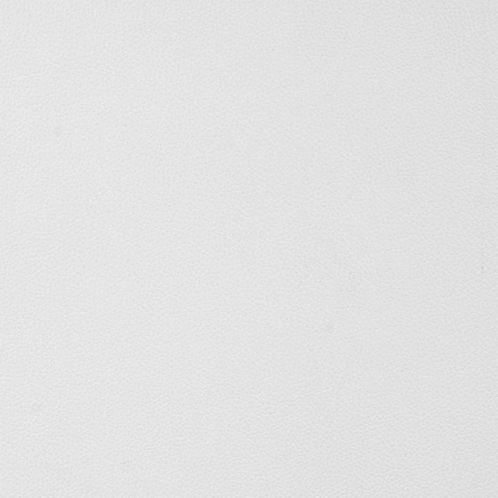 Valerie 26" Swivel White Faux Leather and Silver Metal Bar Stool