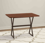 Valencia Contemporary Rectangular Bar Table in Auburn Bay Finish with Sedona Wood Top - Furniture City (CA)l