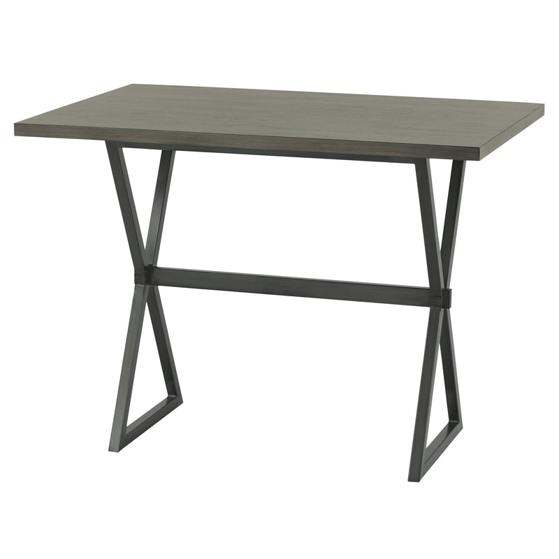 Valencia Contemporary Rectangular Bar Table in Mineral Finish with Gray Walnut Wood Top - Furniture City (CA)l