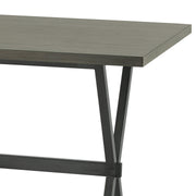 Valencia Contemporary Rectangular Bar Table in Mineral Finish with Gray Walnut Wood Top - Furniture City (CA)l
