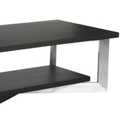 Vermont Contemporary Coffee Table in Brushed Stainless Steel Finish and Gray Top - Furniture City (CA)l