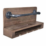Vox Industrial Wine Rack in Industrial Gray and Pine Wood - Furniture City (CA)l