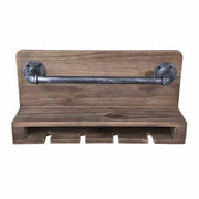 Vox Industrial Wine Rack in Industrial Gray and Pine Wood - Furniture City (CA)l