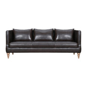 Vincenza 85" Dark Brown Leather Sofa - Furniture City (CA)l