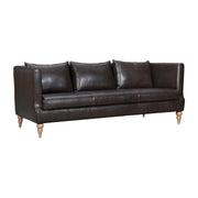 Vincenza 85" Dark Brown Leather Sofa - Furniture City (CA)l