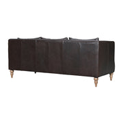 Vincenza 85" Dark Brown Leather Sofa - Furniture City (CA)l