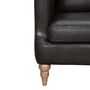 Vincenza 85" Dark Brown Leather Sofa - Furniture City (CA)l