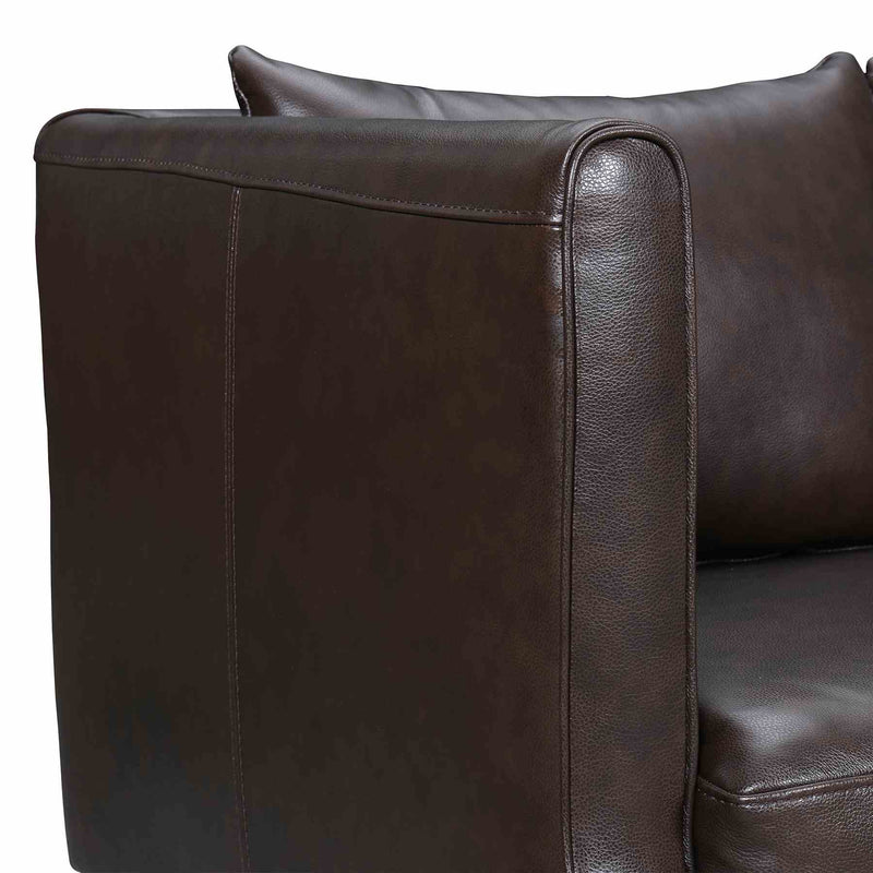 Vincenza 85" Dark Brown Leather Sofa - Furniture City (CA)l