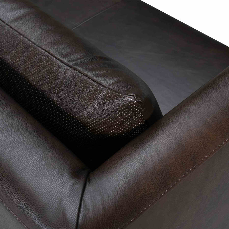 Vincenza 85" Dark Brown Leather Sofa - Furniture City (CA)l