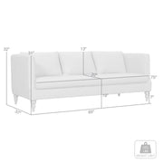 Vincenza 85" Dark Brown Leather Sofa - Furniture City (CA)l
