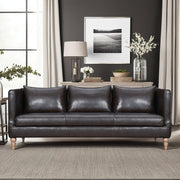 Vincenza 85" Dark Brown Leather Sofa - Furniture City (CA)l