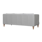 Vincenza 85" Dove Gray Leather Sofa - Furniture City (CA)l