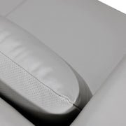 Vincenza 85" Dove Gray Leather Sofa - Furniture City (CA)l